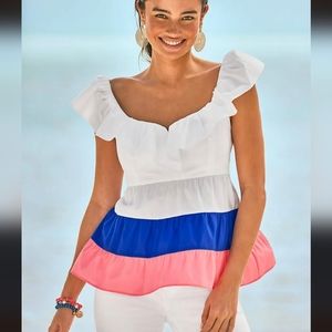 NWT Lilly Pulitzer Ruffle Sleeveless Top